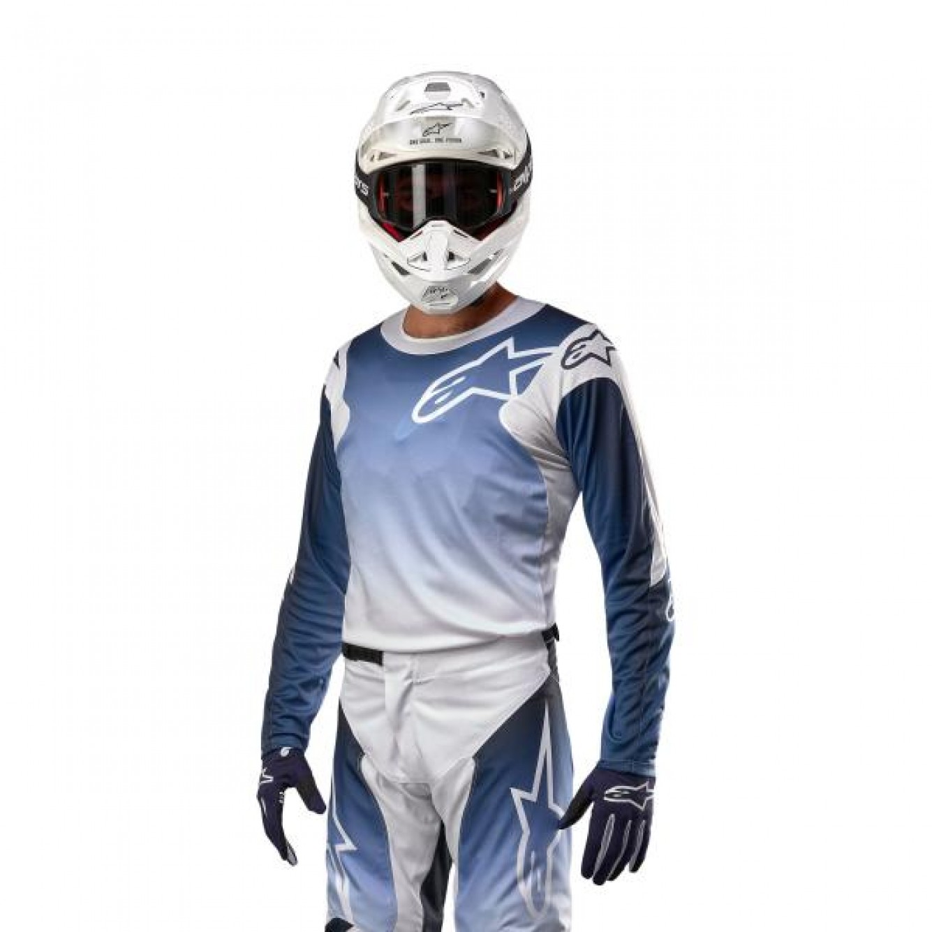 ALPINESTARS | Cross Shirt Racer Hoen Wit / Licht Blauw