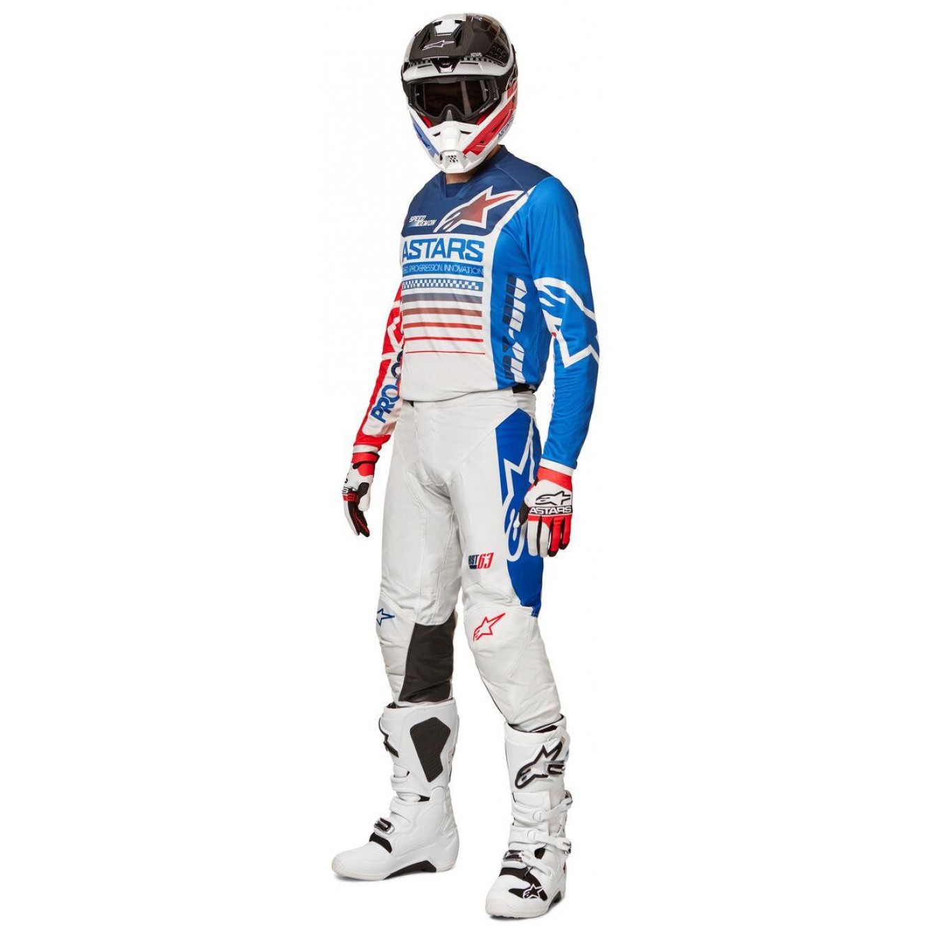 Alpinestars | Cross Broek Racer Compass Wit / Rood / Blauw