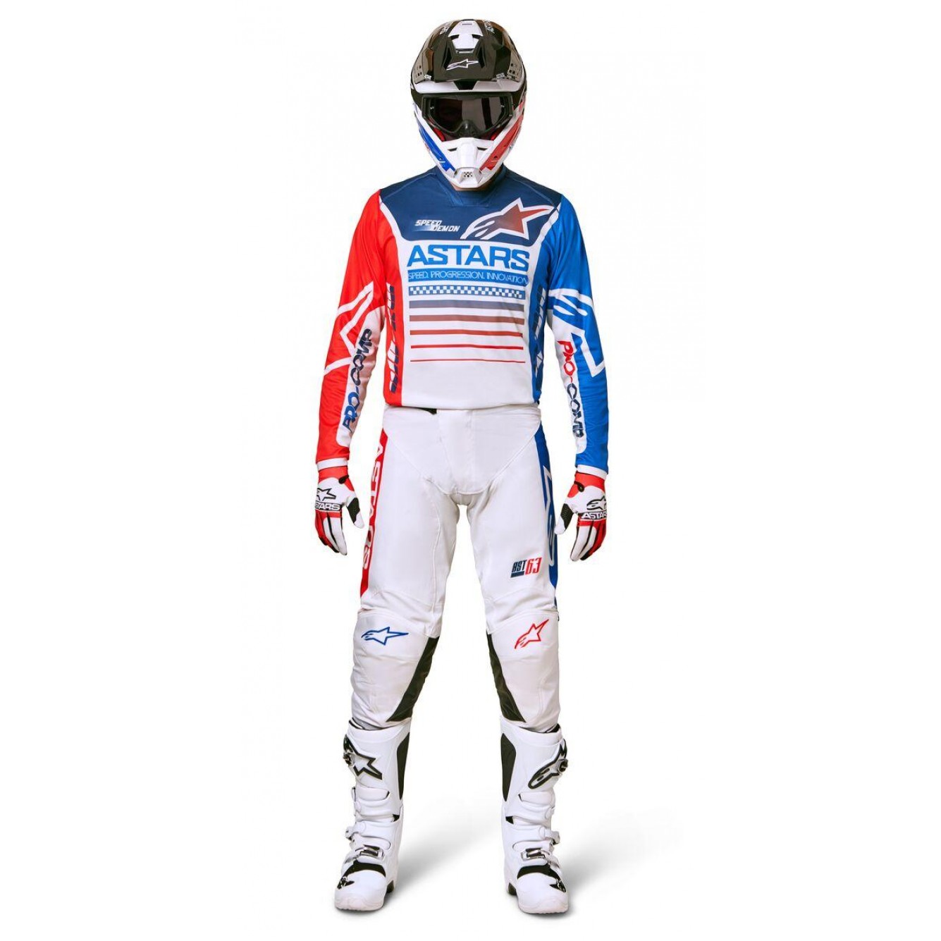 Alpinestars | Cross Broek Racer Compass Wit / Rood / Blauw