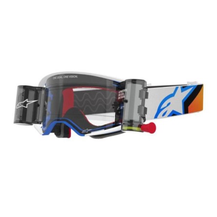 Alpinestars | Crossbril Supertech Blauw Oranje Doorzichtig