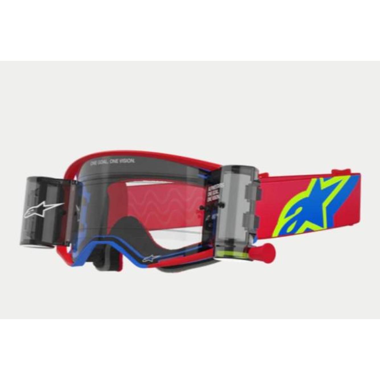 Alpinestars | Crossbril Supertech Corp Roll Off Rood/Blauw