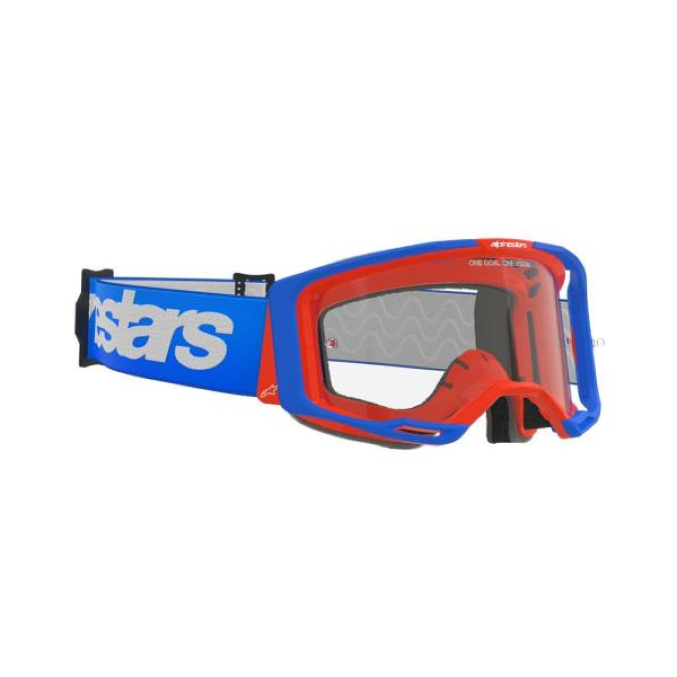 Alpinestars | Crossbril Vision 8 Blauw Oranje Doorzichtig