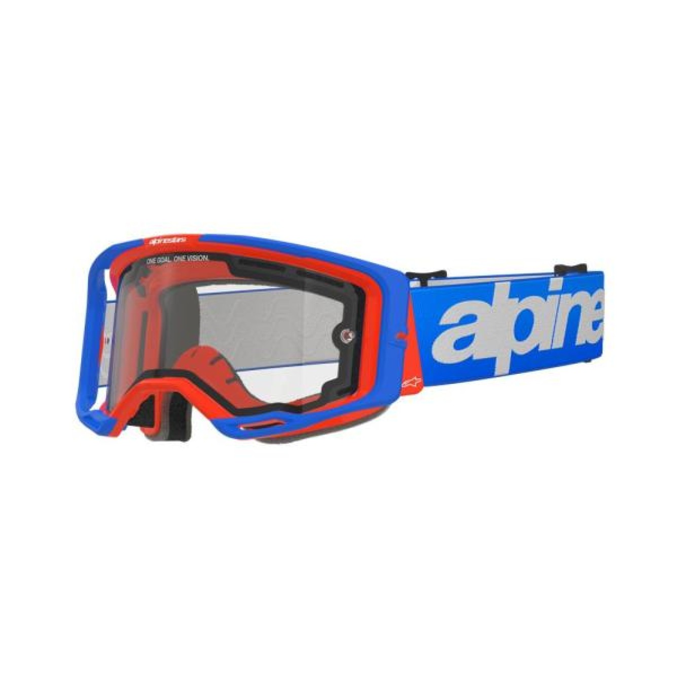 Alpinestars | Crossbril Vision 8 Dual Pane Blauw Oranje Doorzichtig