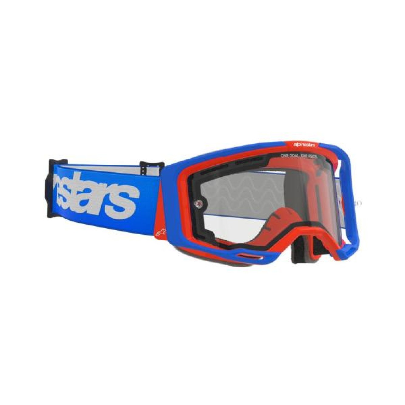 Alpinestars | Crossbril Vision 8 Dual Pane Blauw Oranje Doorzichtig