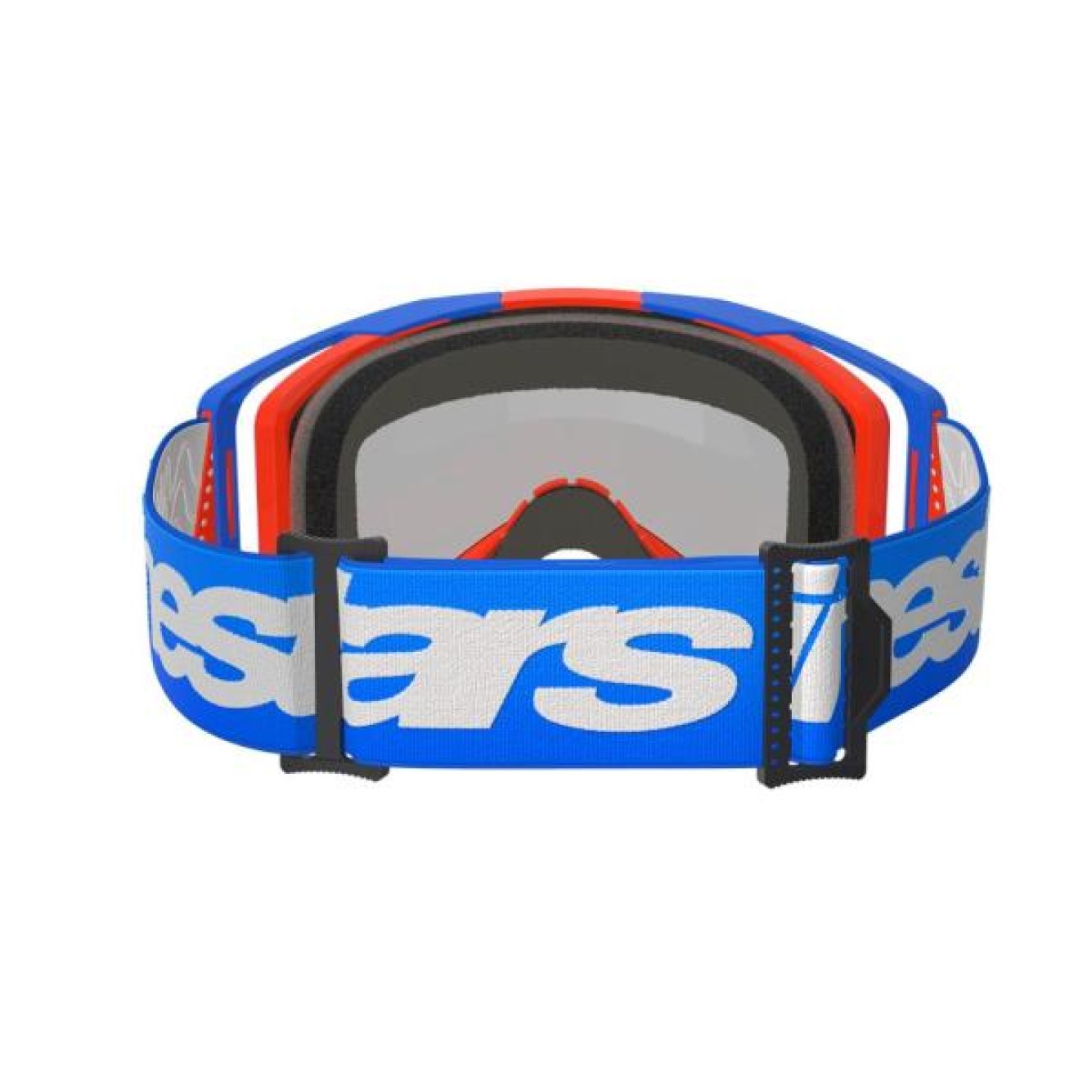 Alpinestars | Crossbril Vision 8 Wordmark Blauw Oranje Spiegel Rood