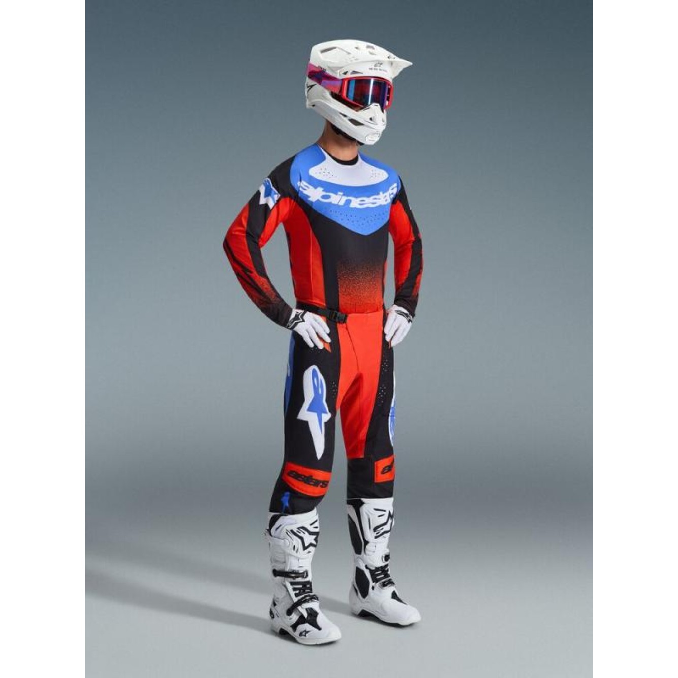 Alpinestars | Crossbroek Techstar Knif Oranje/Zwart