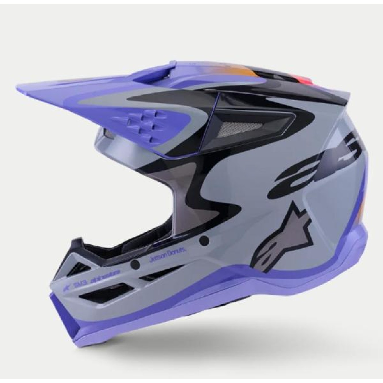 Alpinestars | Crosshelm S-M3 Jettson Grijs/Paars