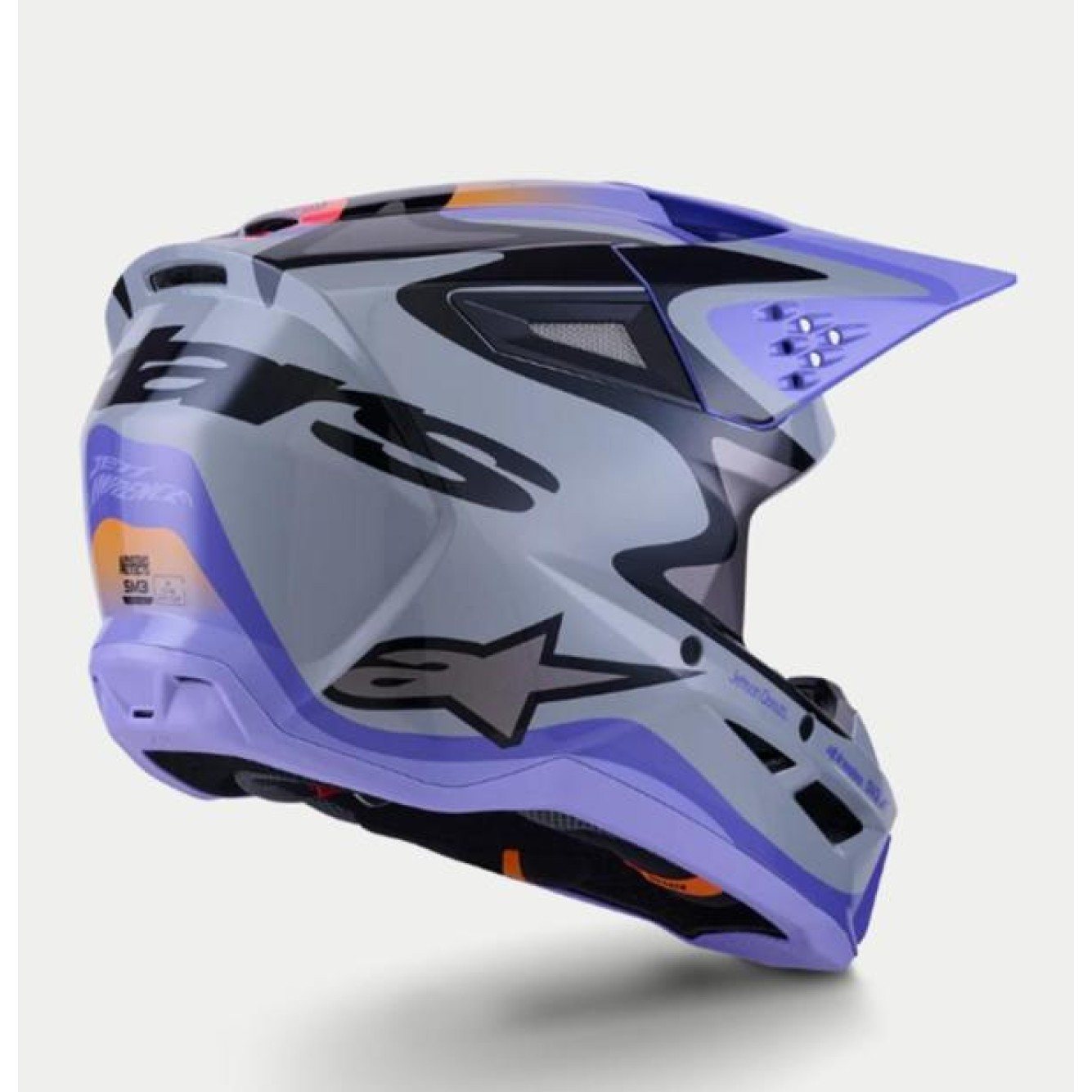 Alpinestars | Crosshelm S-M3 Jettson Grijs/Paars