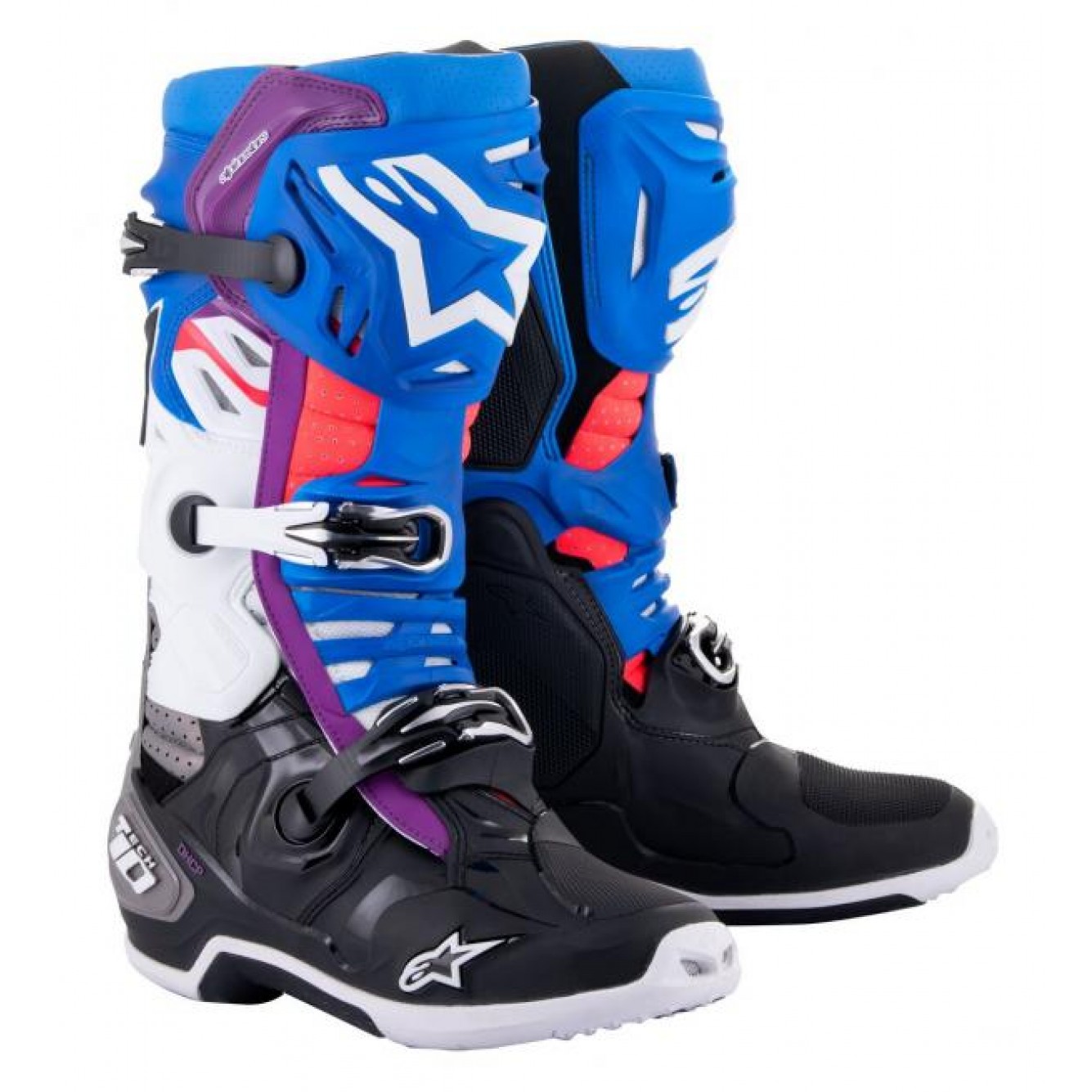 Alpinestars | Crosslaarzen Tech 10 Supervented Blauw / Paars