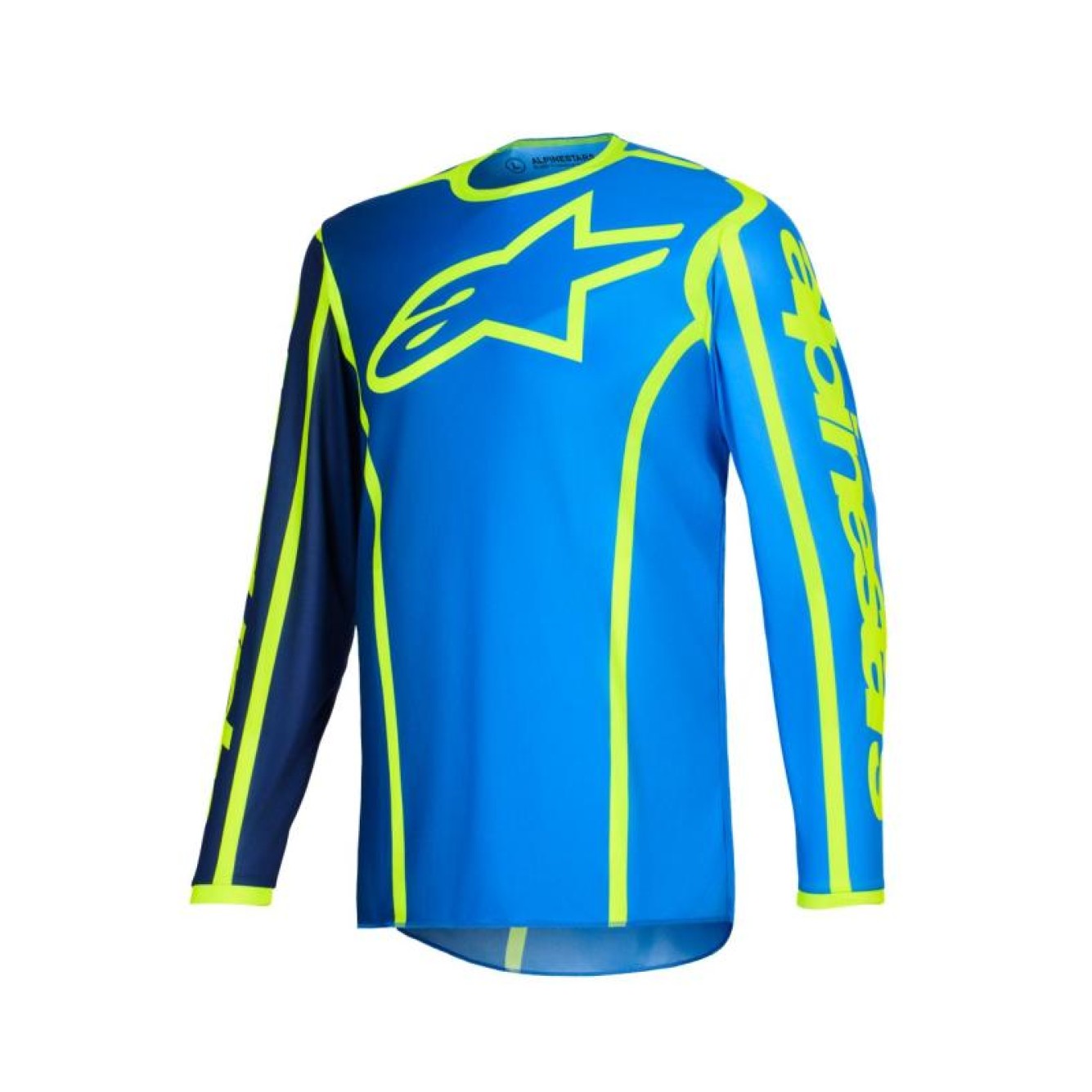 Alpinestars | Cross shirt Fluid Apex Blauw / Fluor Geel