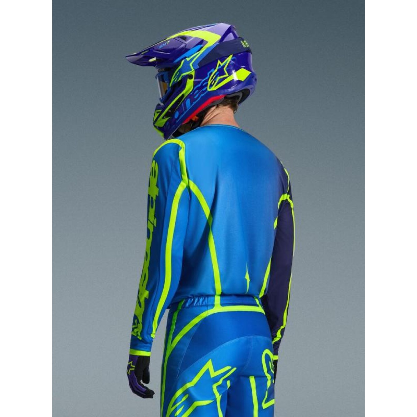Alpinestars | Cross shirt Fluid Apex Blauw / Fluor Geel