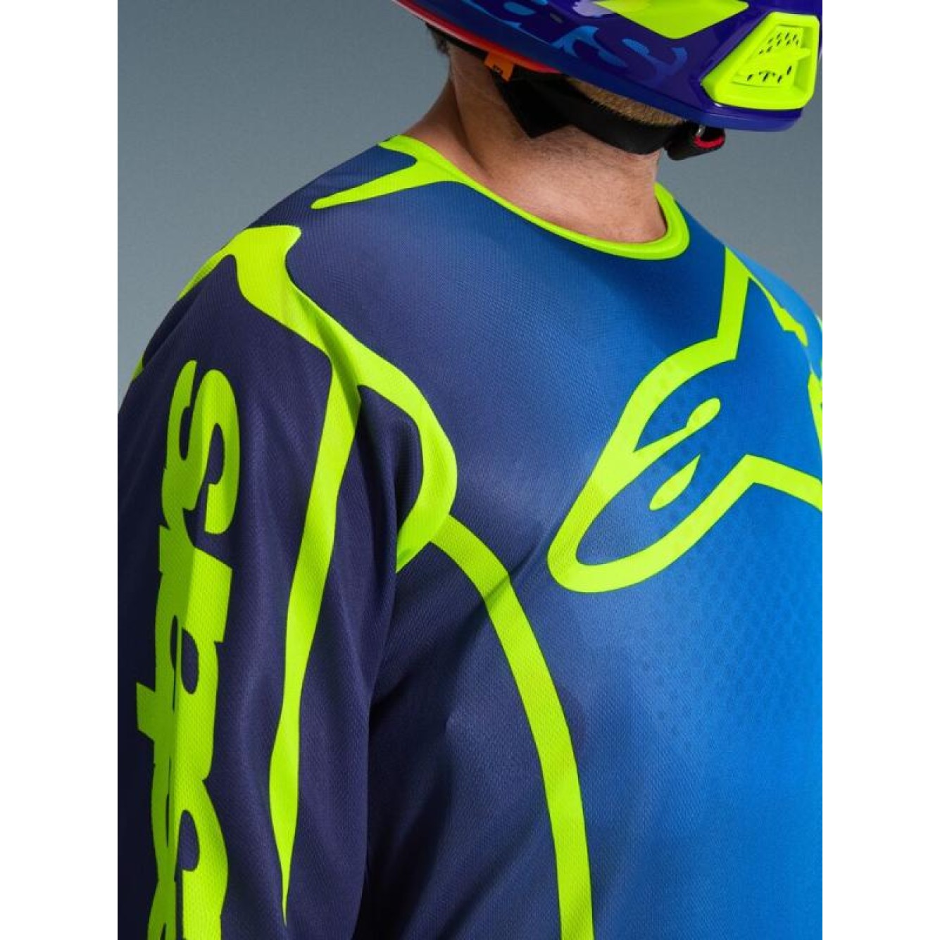 Alpinestars | Cross shirt Fluid Apex Blauw / Fluor Geel