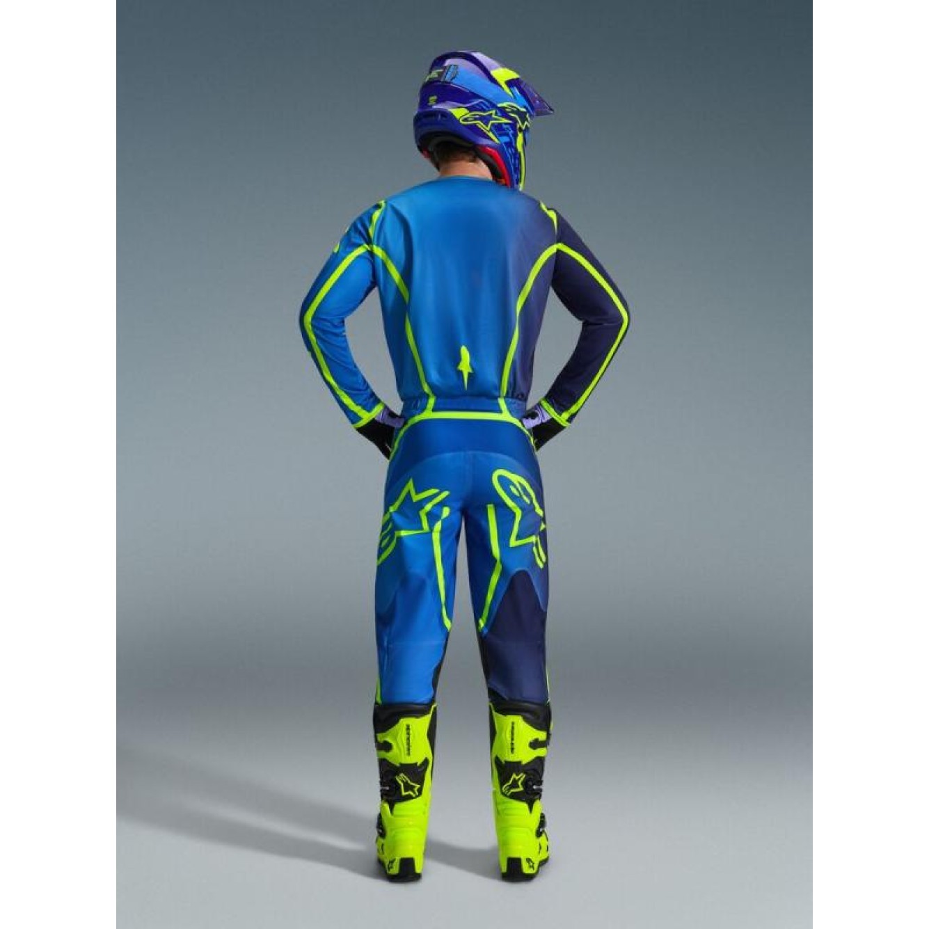 Alpinestars | Cross shirt Fluid Apex Blauw / Fluor Geel