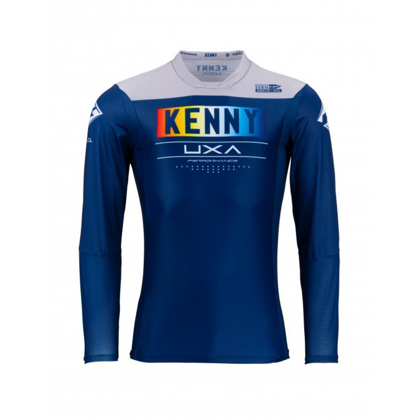 Kenny | Cross Shirt Performance Grijs / Blauw