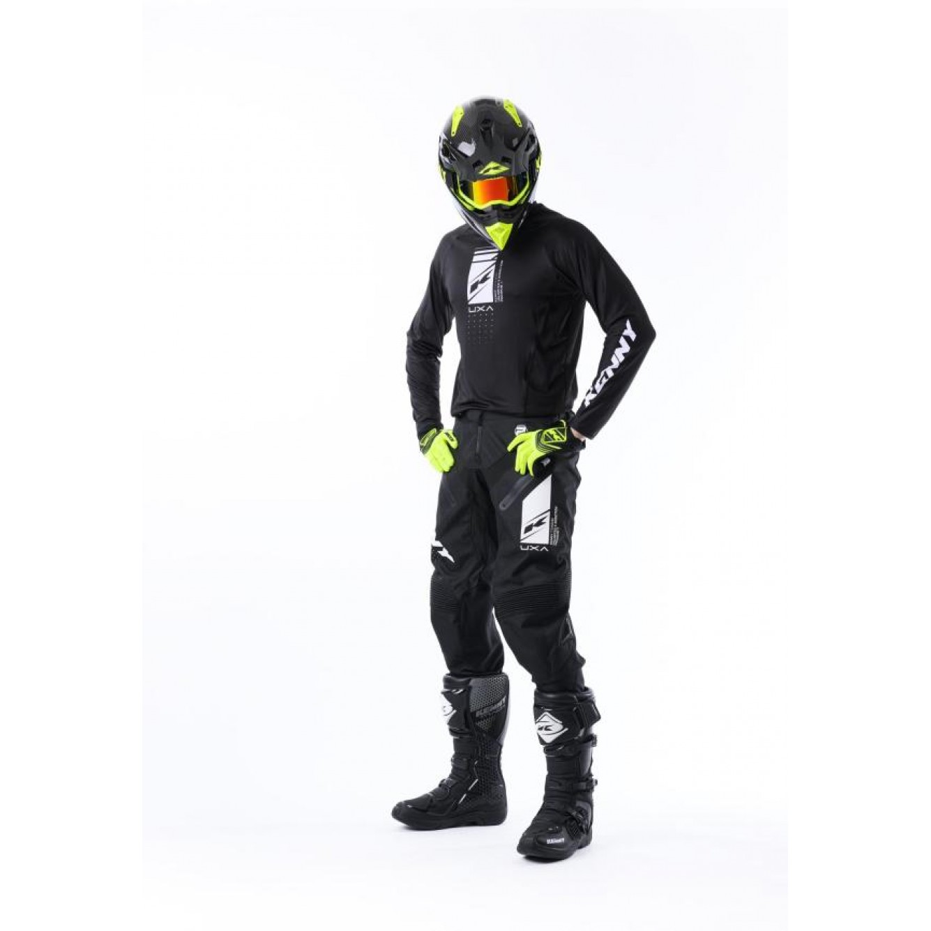 Kenny | Cross Shirt Titanium Solid Zwart