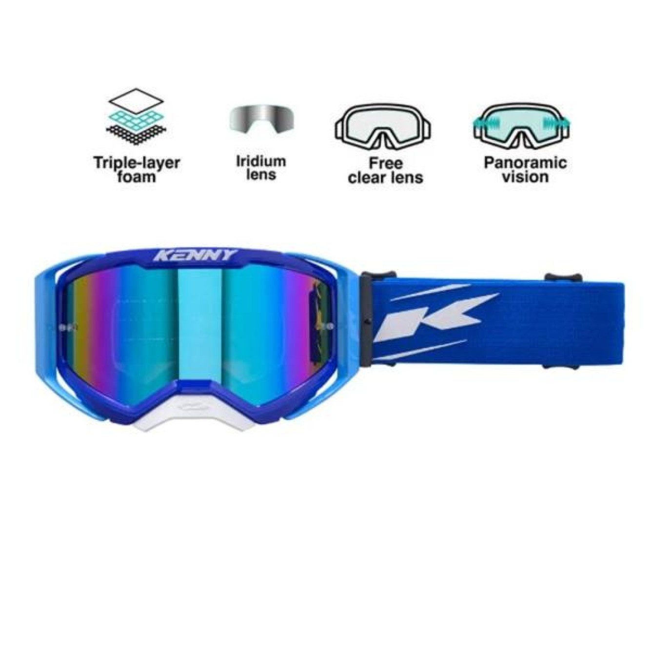 Kenny | Crossbril Performance Blauw