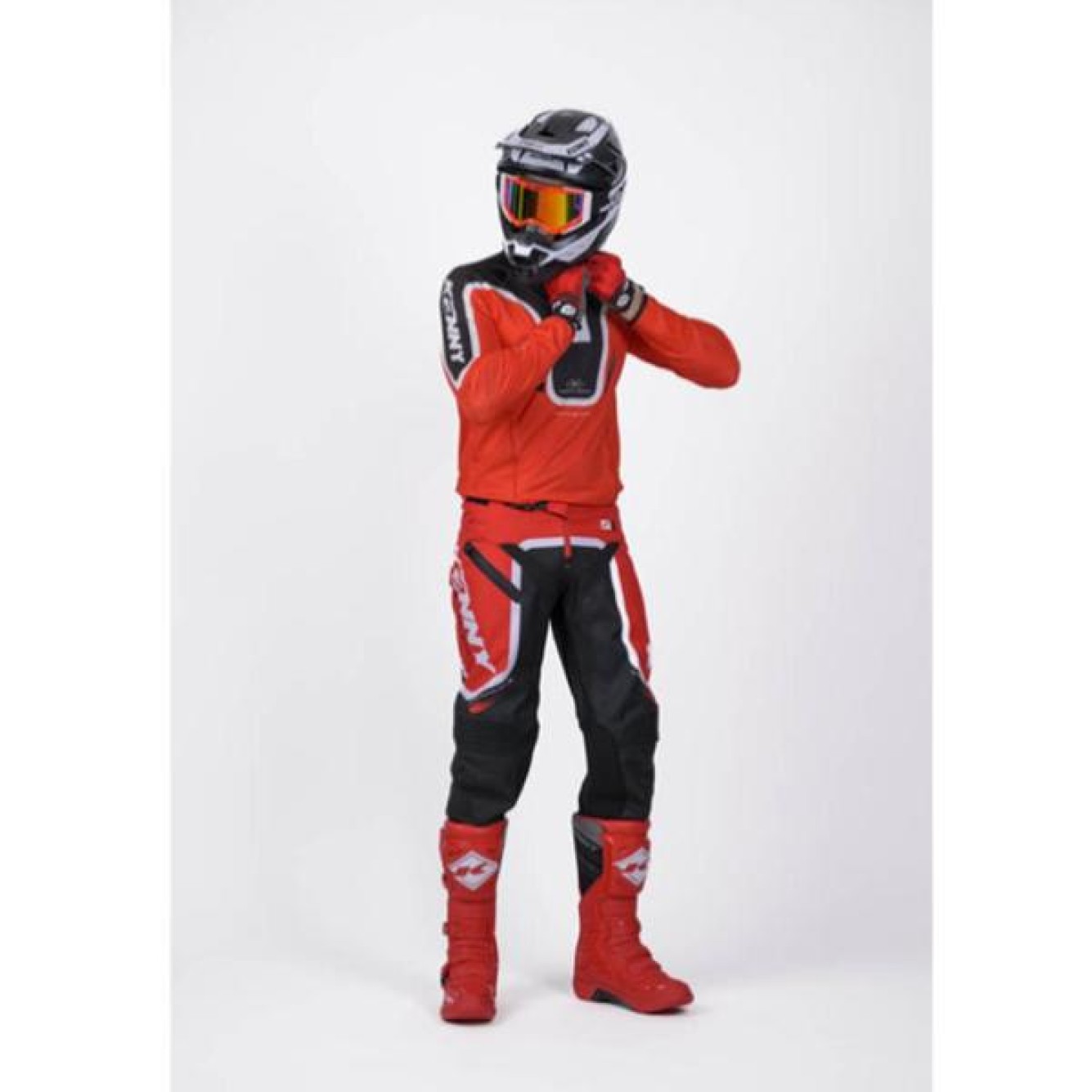 Kenny | Crossbroek Titanium Rood
