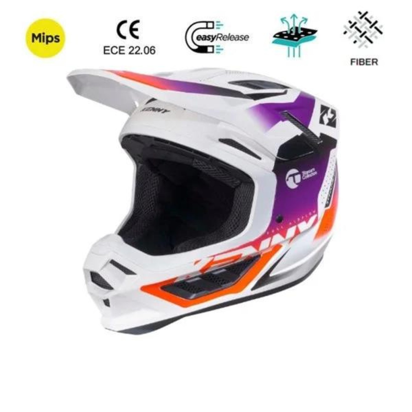 Kenny | Crosshelm Titanium Graphic Icon Oranje/Paars
