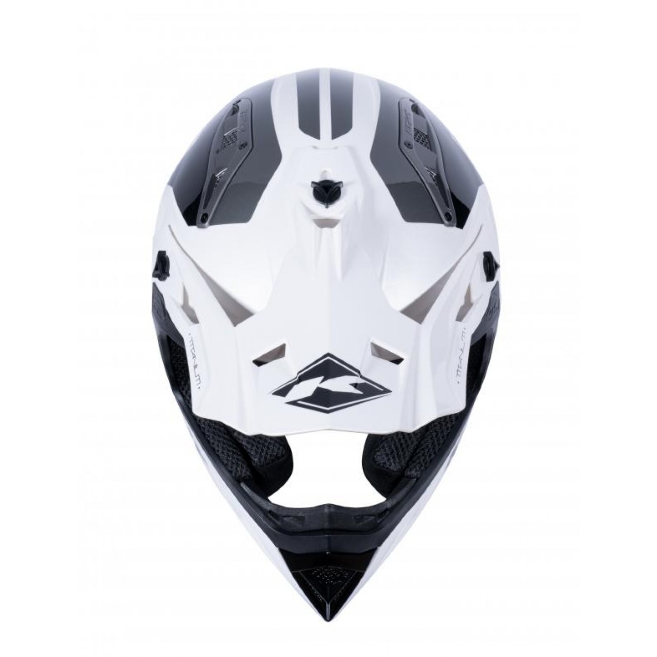 Kenny | Crosshelm Titanium Graphic Wit / Zwart