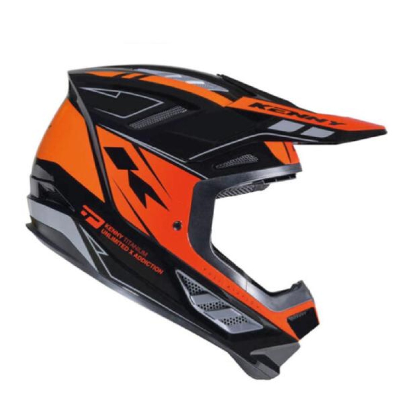 Kenny | Crosshelm Titanium Oranje/zwart