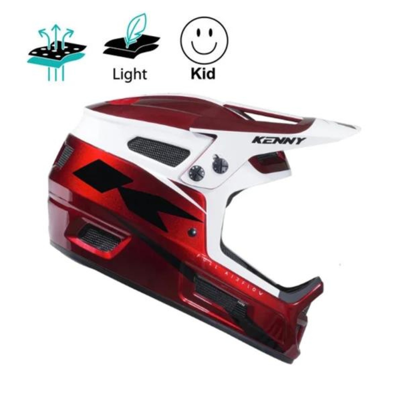 Kenny | Kids Elite BMX Helm Candy Red
