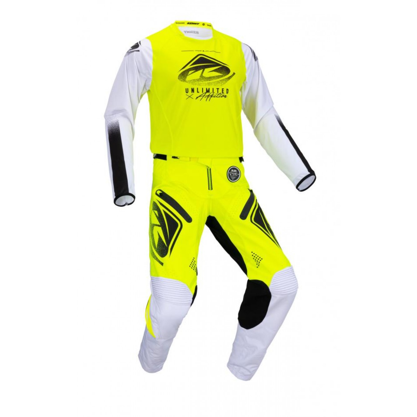 Kenny | Cross Shirt Titanium Neon Geel/ Wit