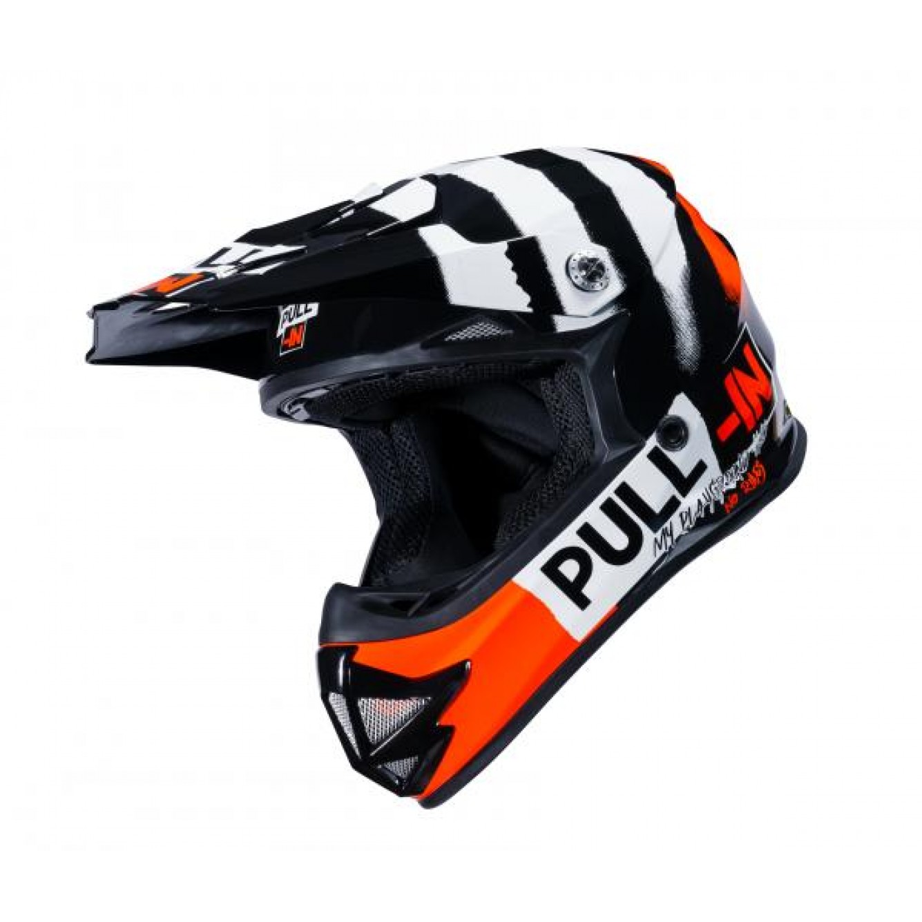 Pull-In | Jeugd Crosshelm Trash Oranje / Zwart