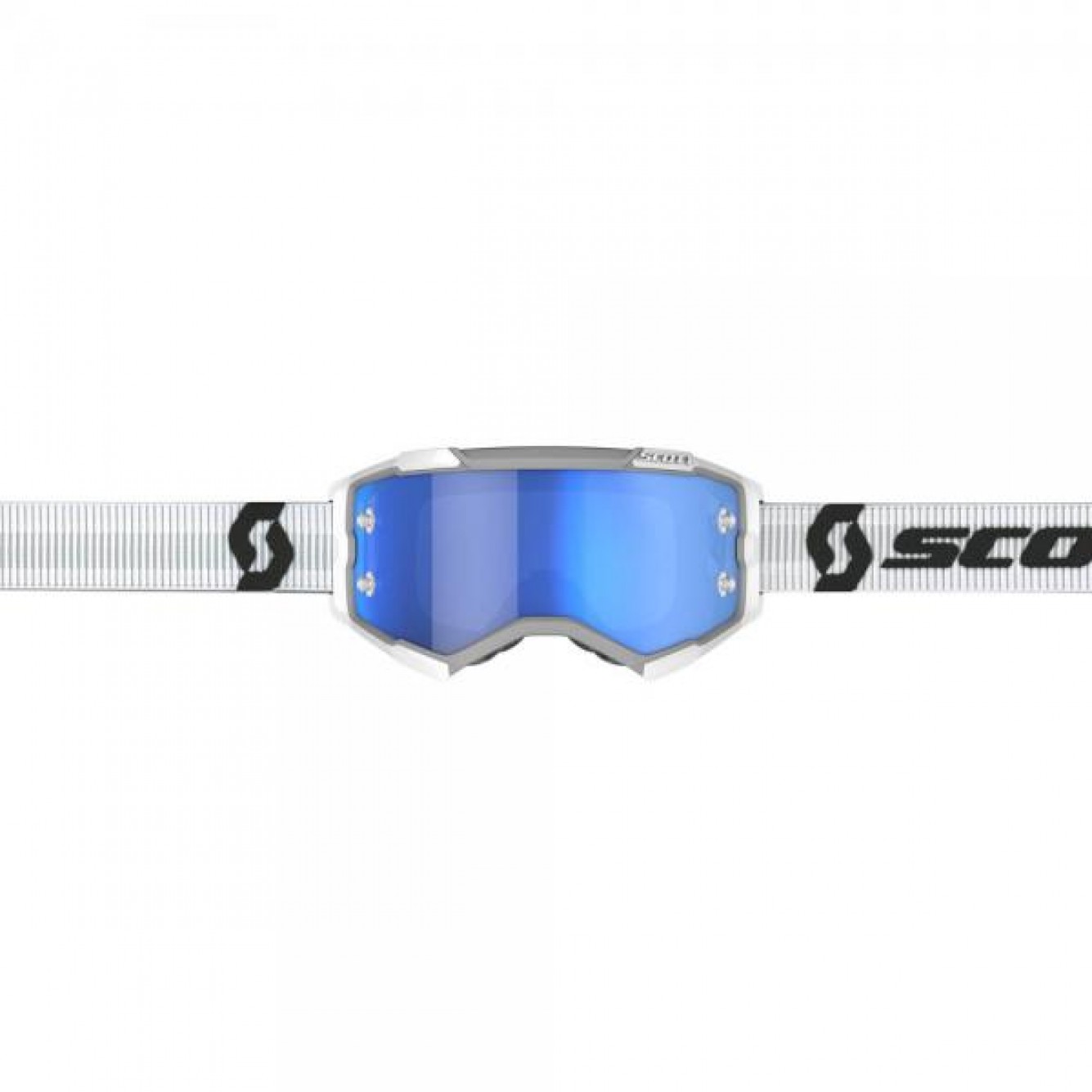 Scott | Crossbril Fury wit - blauwe lens