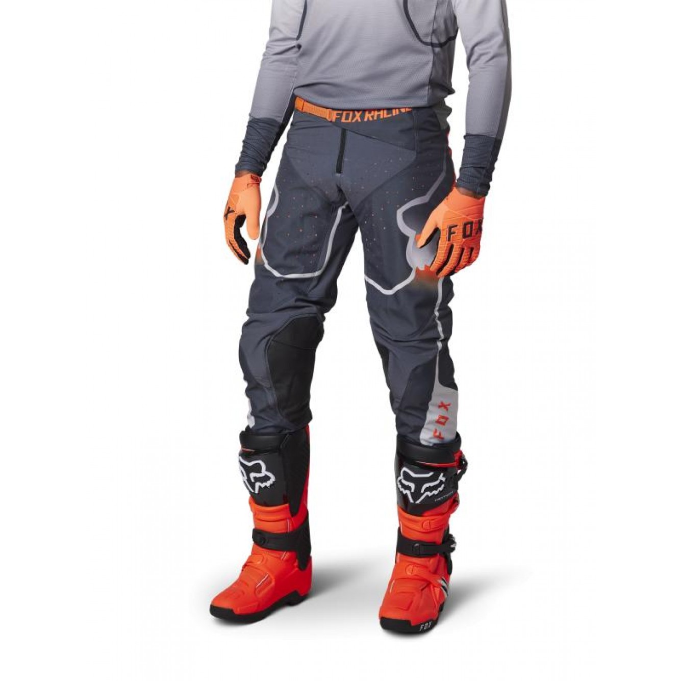 Fox | Crossbroek 360 Vizen Grijs / Oranje