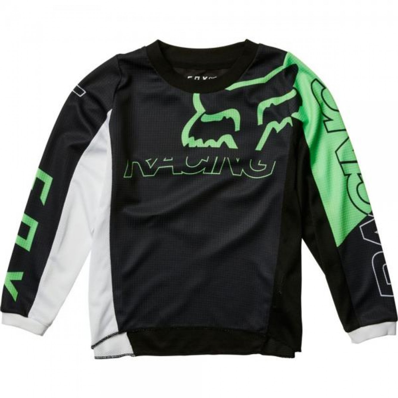 Fox | KIDS 180 Shirt SKEW Zwart / Groen