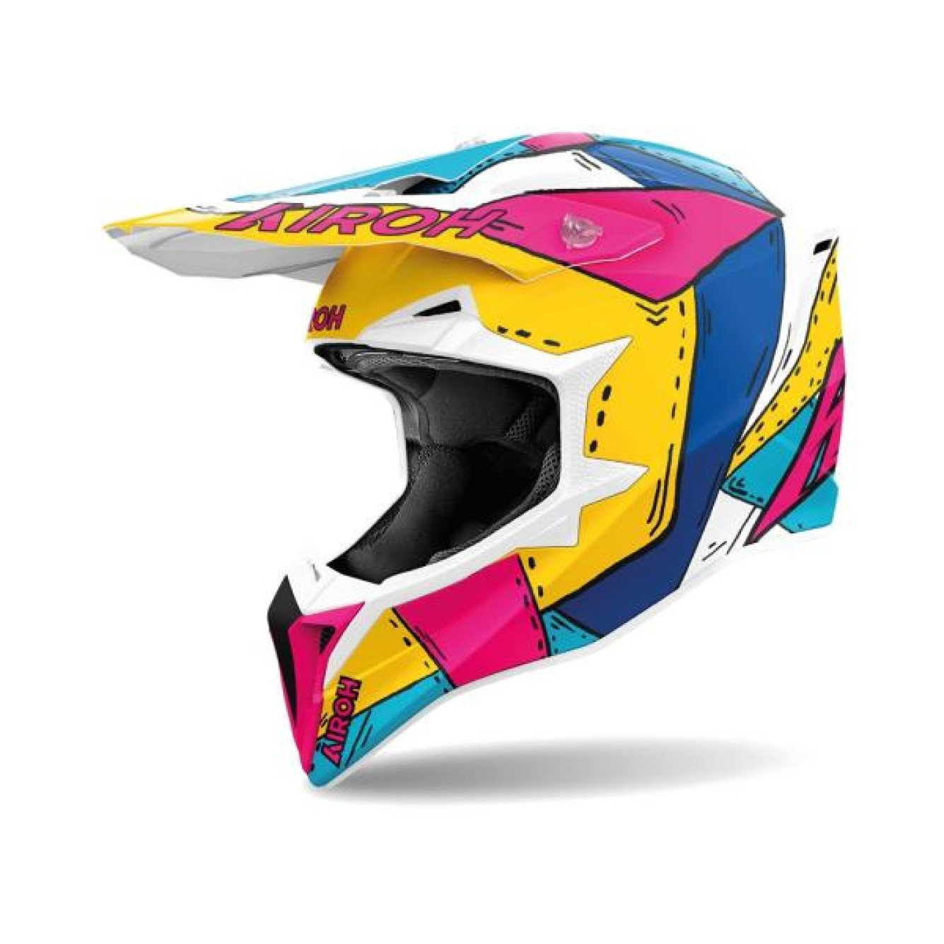 Airoh | Crosshelm Wraaap Paint Geel/Rozee