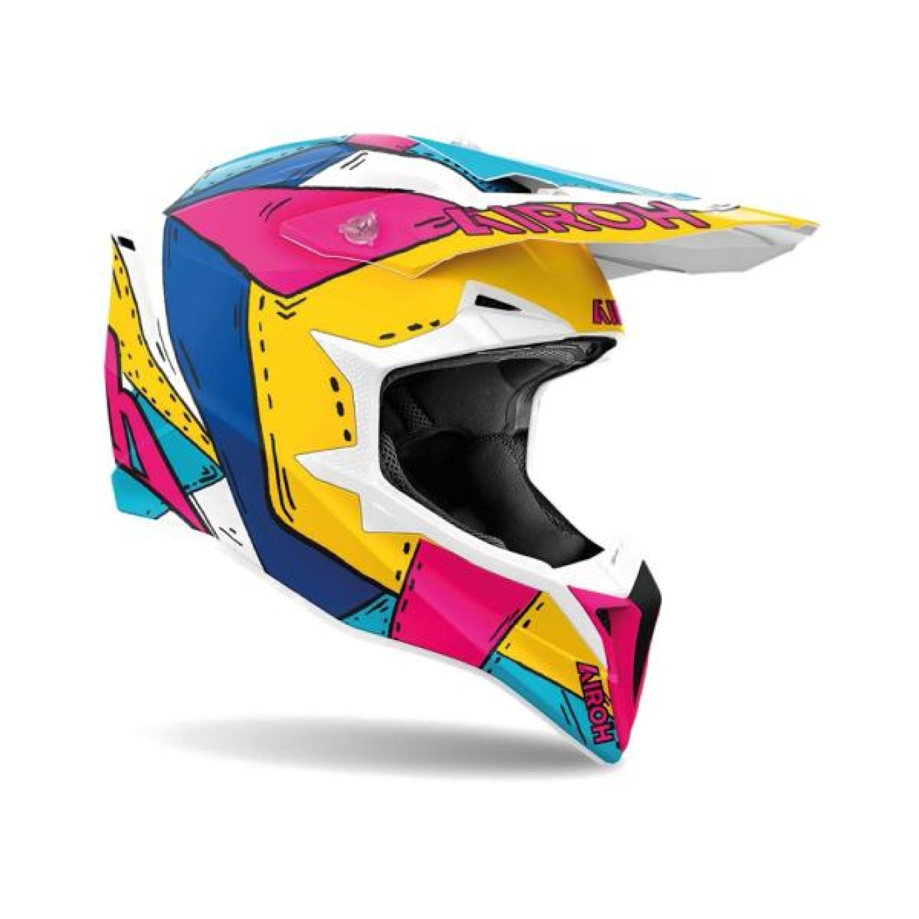 Airoh | Crosshelm Wraaap Paint Geel/Rozee