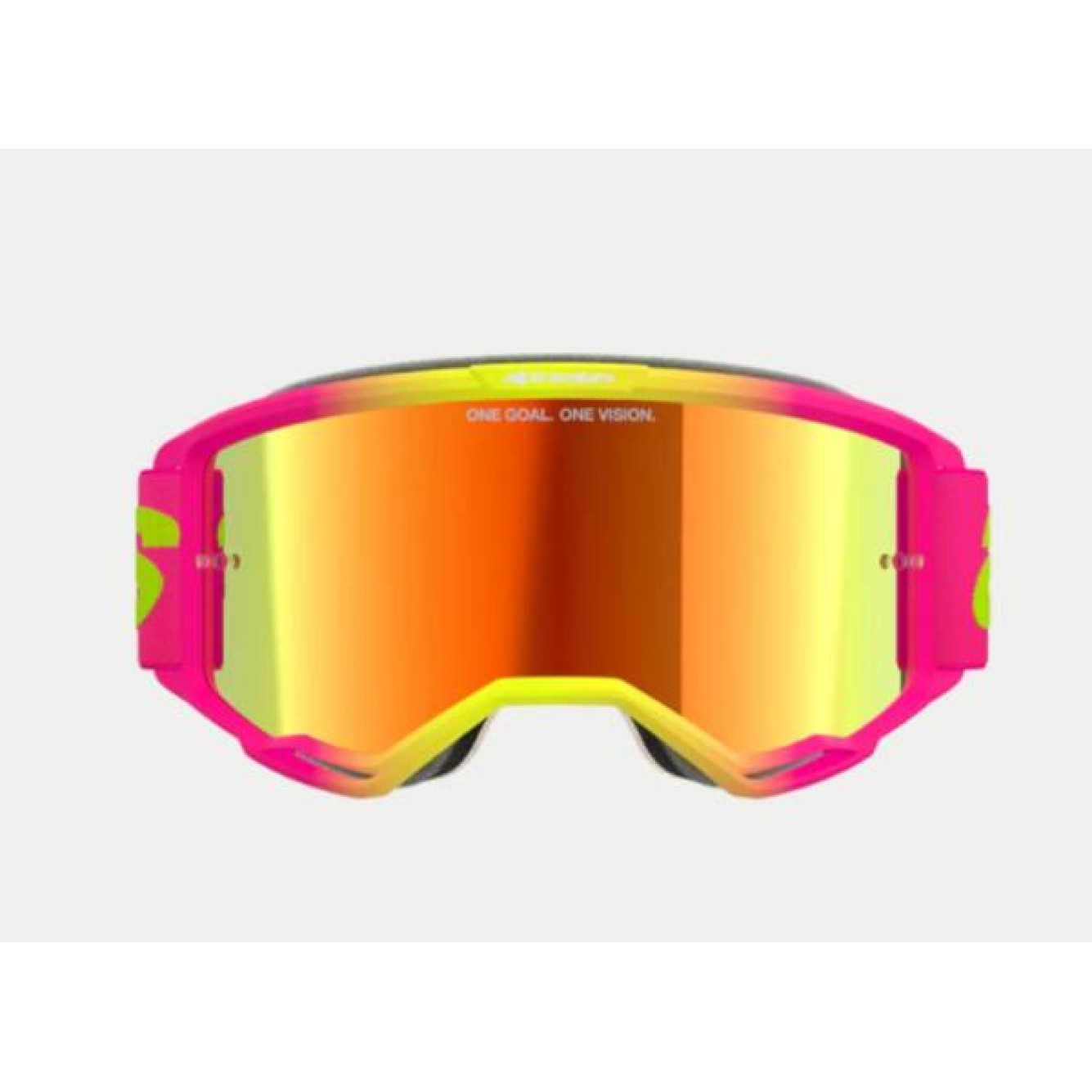 Alpinestars | Crossbril Vision 5 Wordmark Roze/geel met rode lens