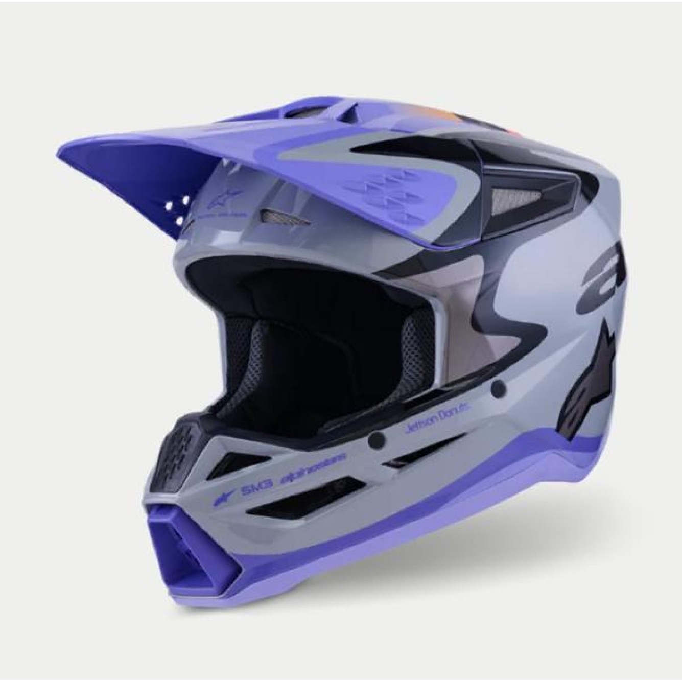 Alpinestars | Crosshelm S-M3 Jettson Grijs/Paars