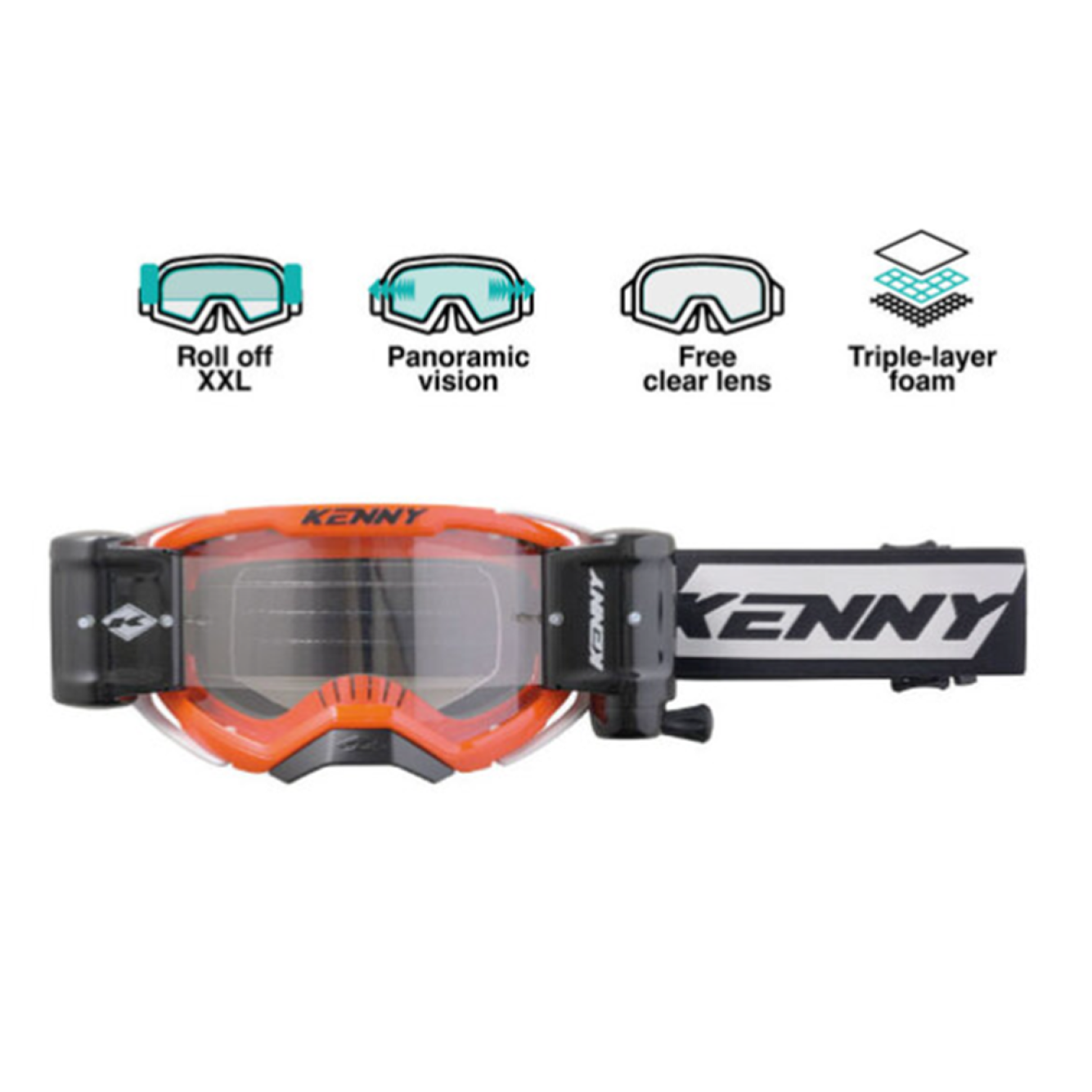 Kenny | Crossbril Performance Roll-Off Rood